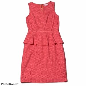 Max Studio Coral Lace Dress sz M